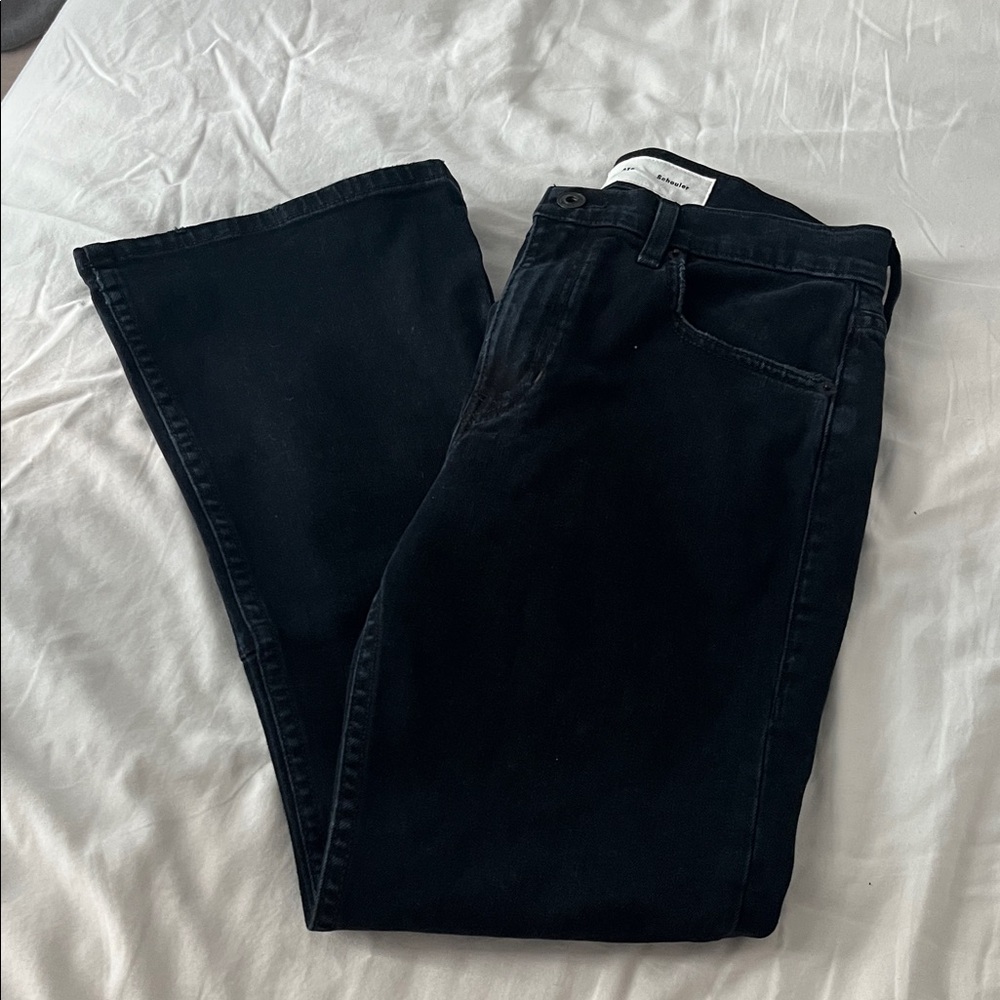 proenza schouler cropped flare denim jeans